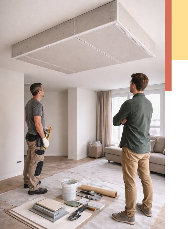 Короб на потолке из гипсокартона в донском от 2229 руб. — монтаж и услуги под ключ | ОТДЕЛОЧНИК-Днс