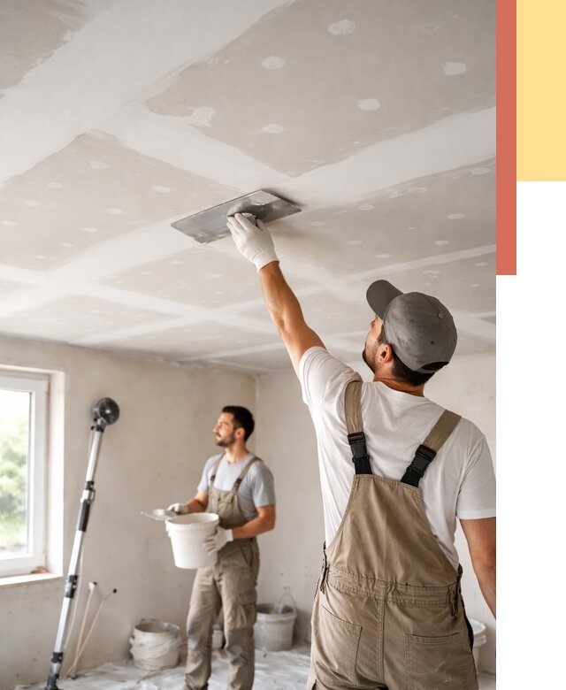 Шпаклевка потолка из гипсокартона в донском от 3242 руб./м2 — услуги под ключ | ОТДЕЛОЧНИК-Днс