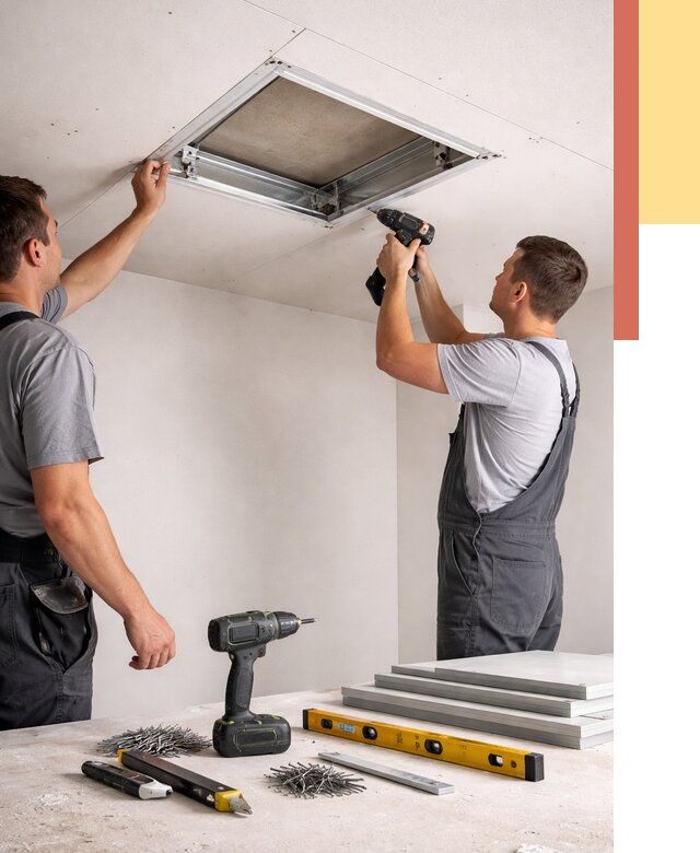 Установка люка в потолок ГКЛ в донском от 2533 руб. под ключ | ОТДЕЛОЧНИК-Днс