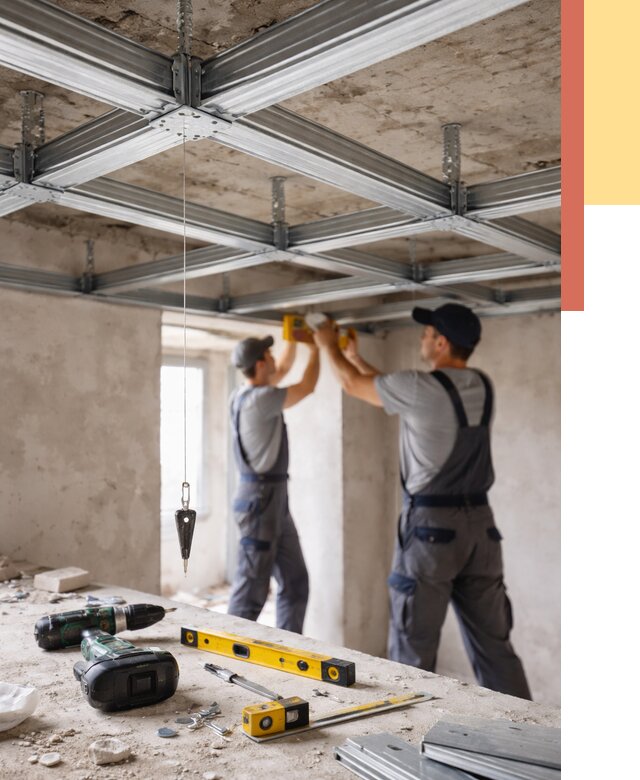 Монтаж каркаса потолка из профиля в донском от 4559 руб. — услуги ОТДЕЛОЧНИК-Днс