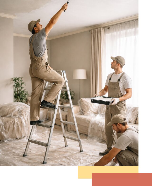 Покраска потолков акриловой краской в донском качественно и быстро