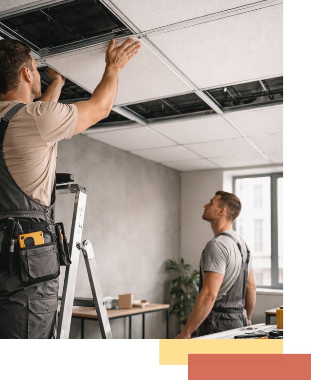 Монтаж потолочной плитки в донском качественно и в срок