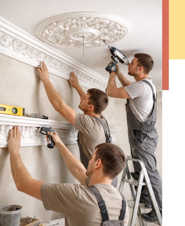 Монтаж лепнины на потолок в донском от 3242 руб. быстро и недорого | ОТДЕЛОЧНИК-Днс