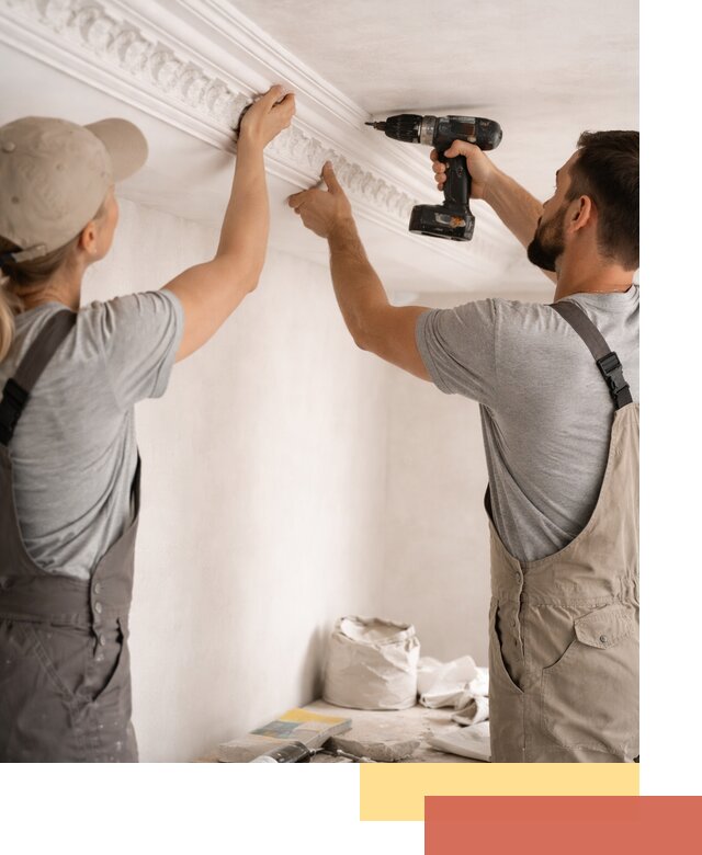 Профессиональный монтаж лепнины на потолок в донском