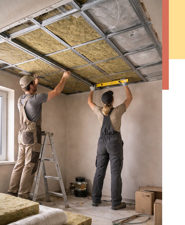 Шумоизоляция потолка в донском от 1267 руб. под ключ — услуги ОТДЕЛОЧНИК-Днс