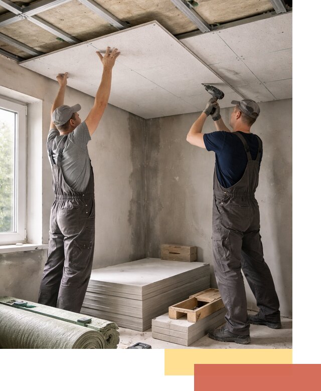 Шумоизоляция потолка панелями ЗИПС в донском